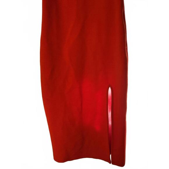 NBD Red Ribbed One Shoulder BodyCon Dress Size XS Special Occasion - Picture 3 of 9